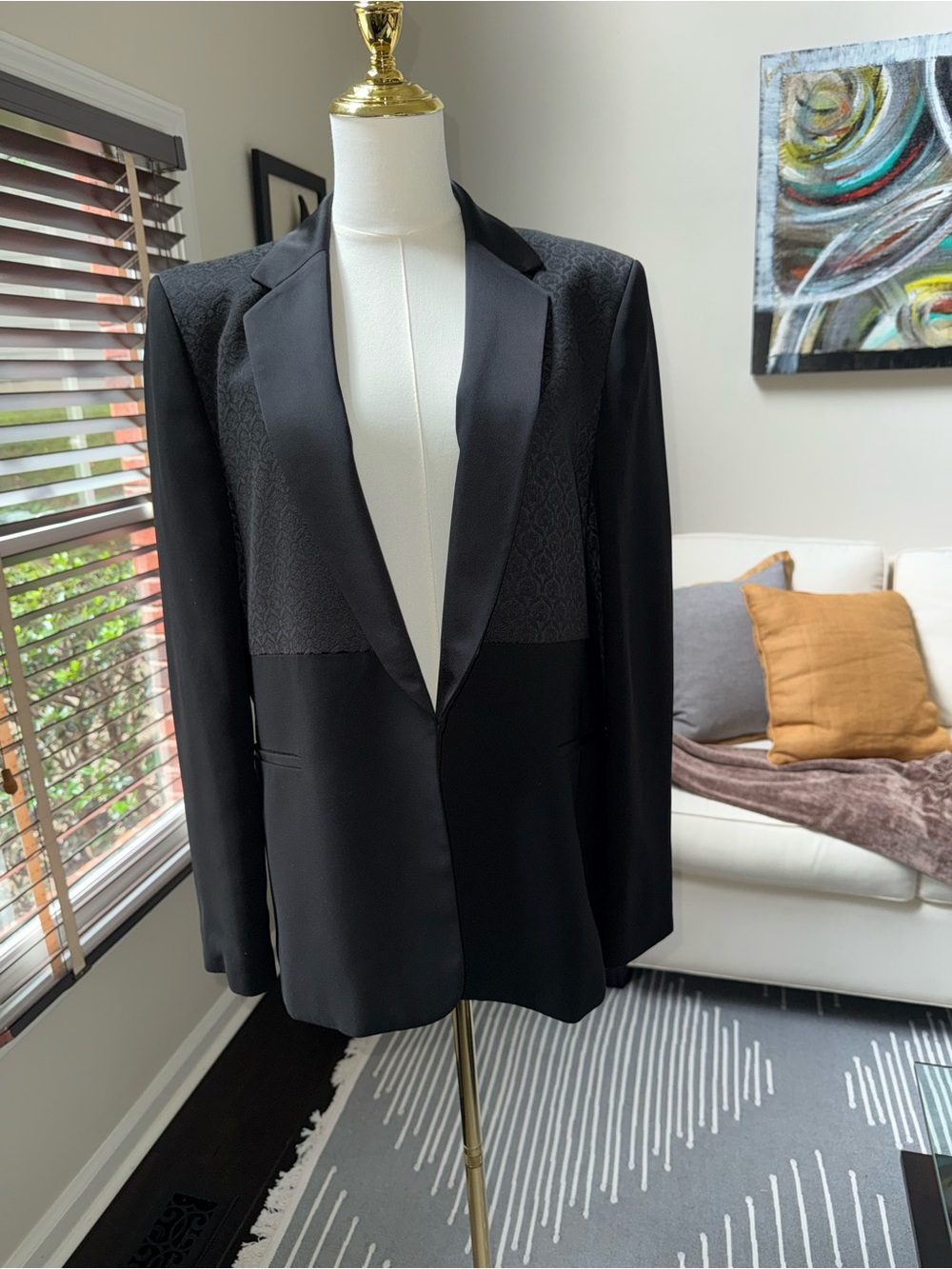 Kasper Black Women's Blazer with Satin Lapels. More like a 12 than a 14